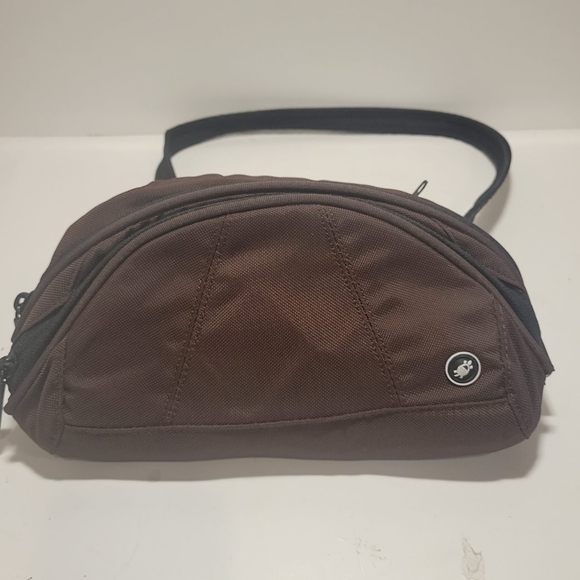 Pacsafe Bags Pacsafe Anti Theft Brown Nylon Shoulder Sling Waist